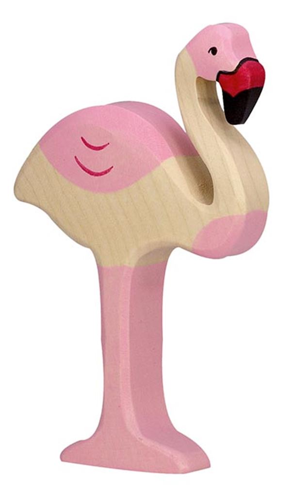 Holztiger wild - flamenco - 8x2x12cm - figura de madera - hecho a mano