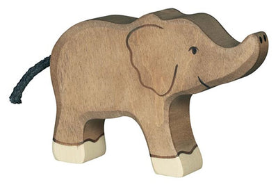 Slurf holztiger olifant, klein, omhoog.