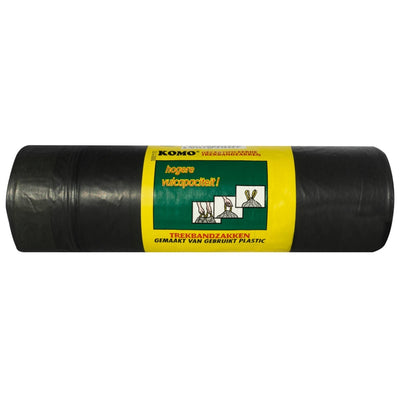 Borse per rifiuti di base con banda di trekking 60x80 cm nero