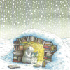 Cartolina illustrata 206: orso polare nell'igloo.