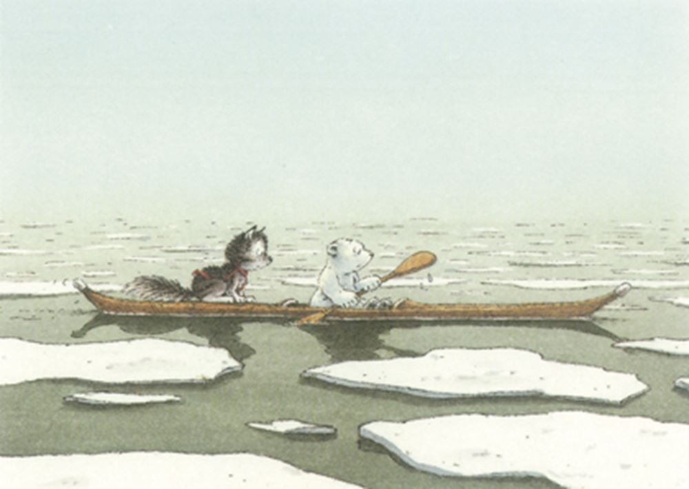 Cartolina illustrata 268: piccolo orsetto polare e n