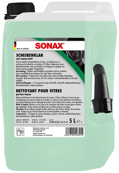 Sonax scheibenreiniger scheibenklar car window clear 5 ltr. plastic canister