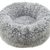 Canasta de perros de palisandro plateado pelusa gris