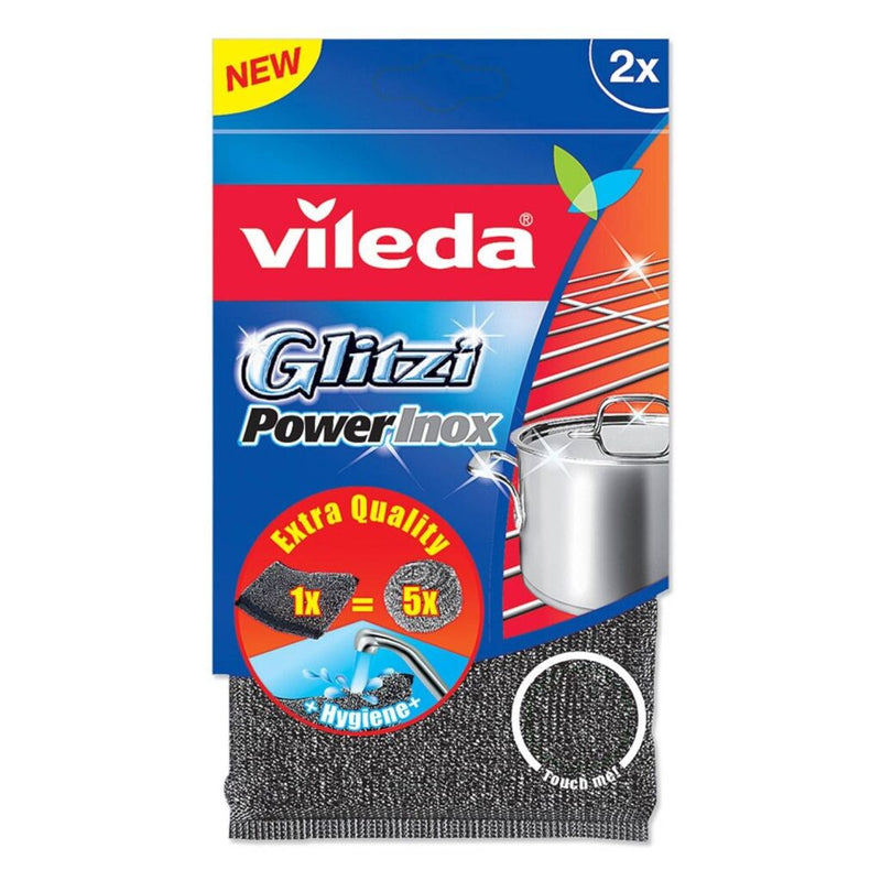 Vileda Glitzi Power INOX LiDing Sponges 2 piezas