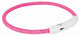 Trixie Collar Dog Flash Light Collar USB TPU Nylon Pink
