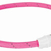 Trixie lichtgevende halsband hond flash usb tpu nylon roze