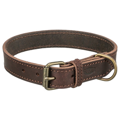 Trixie collar perro grasa rústica marrón oscuro