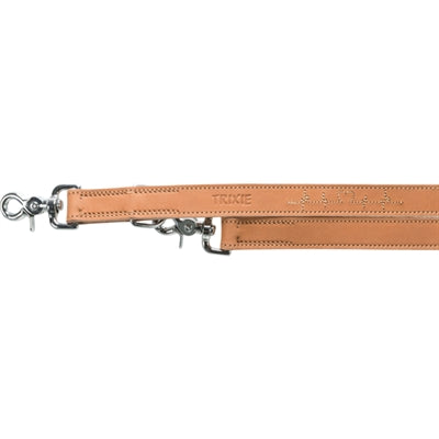 Trixie dog leash rustic heartbeat adjustable fat leather brown