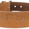 Trixie halsband hond rustic vetleer heartbeat bruin