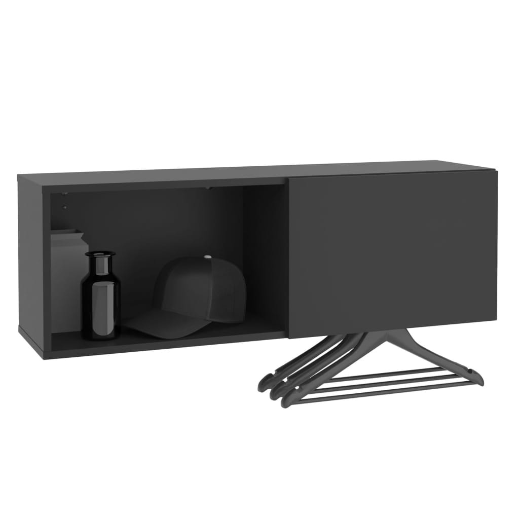 Piactocollo da parete FMD FMD con scatola 99.1x27.2x33cm nero