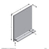 FMD Mirror de pared FMD con estante 54.5x13.5x67.5 cm de roble artesano