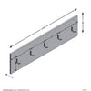 FMD FMD Wall Coat Rack 108.9x1.5x28.1 cm de roble artesanal coloreado