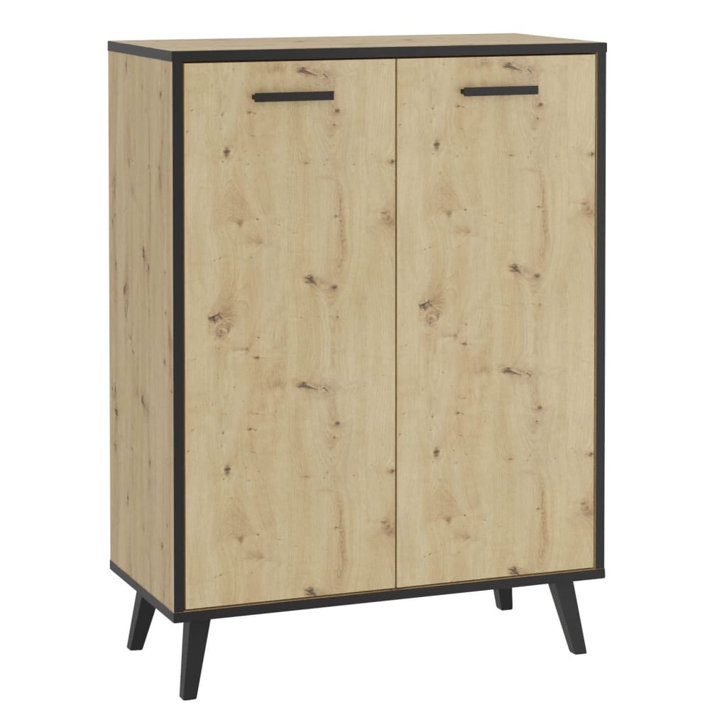 Armadio da scarpe FMD FMD con 5 scomparti 68.5x33x93.5 CM Oak Artisan