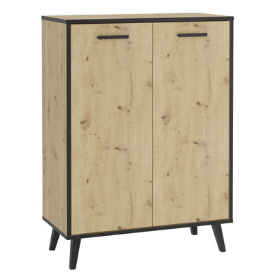 Fmd schoenenkast met 5 vakken 68,5x33x93,5 cm artisan eiken