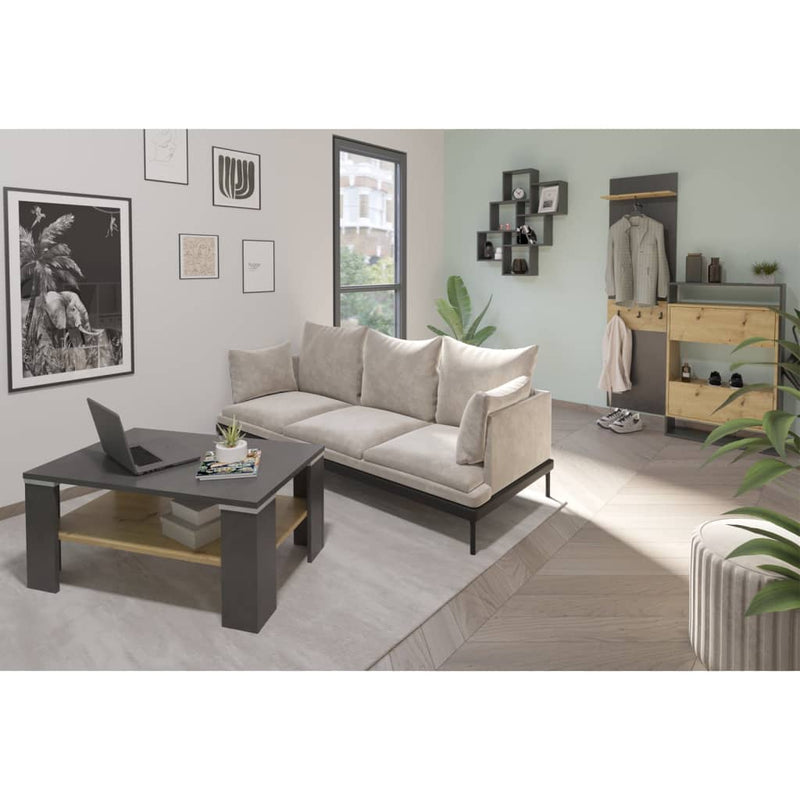 FMD FMD CAPOLE ATTUALI MONTRI A MONTRO CON SHELF 50X23X188 CM Mater Artisan Oak