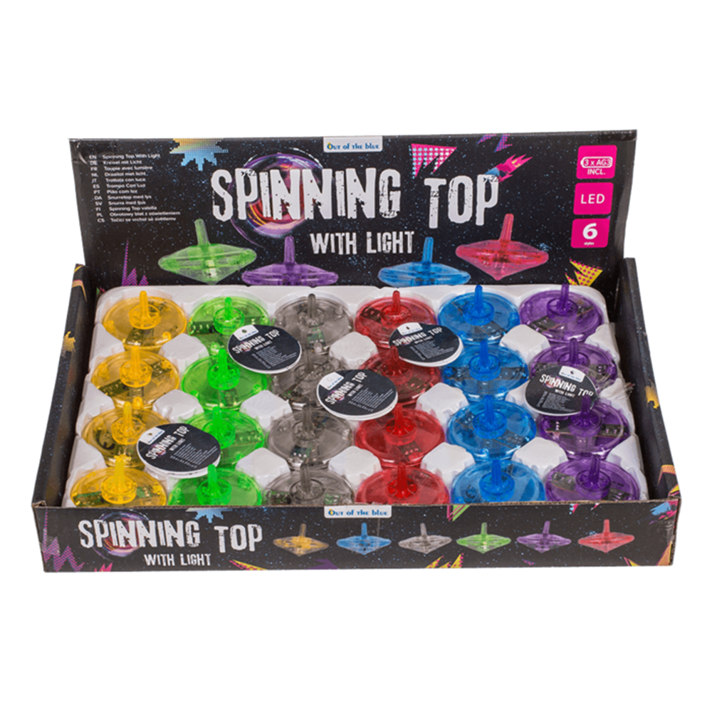 DSP gyro spinning top LED, 6 colors. approx. 4.5 cm.