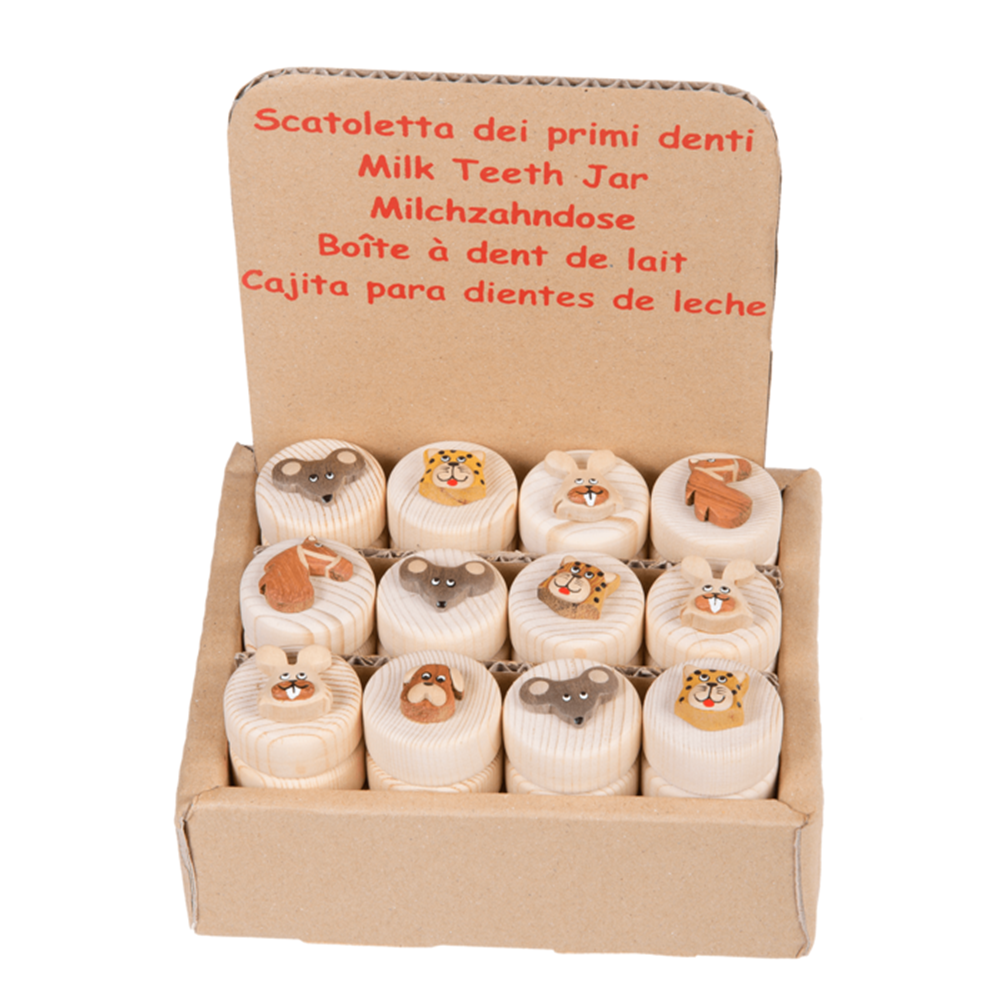 Dsp wooden baby teeth box. 5 assortment.