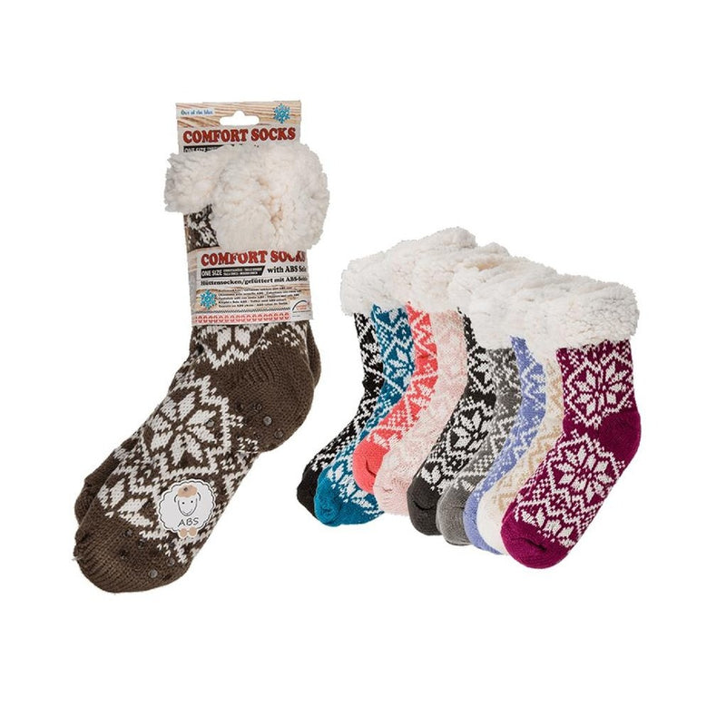 Calcetines de confort básicos flores de hielo de talla