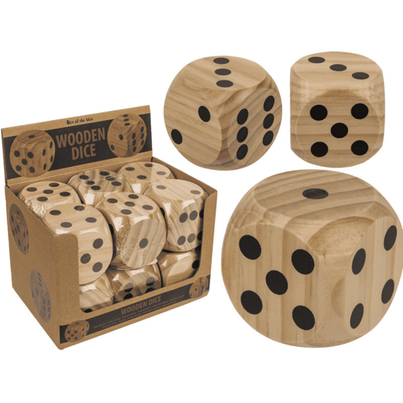 Dadi di legno Dsp. ca. 6x6 cm. 12
