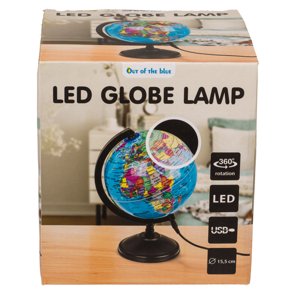 Lámpara de mesa con LED, globo. altura aprox.