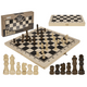 Gioco da tavolo in legno, scacchi. 34x34 cm.