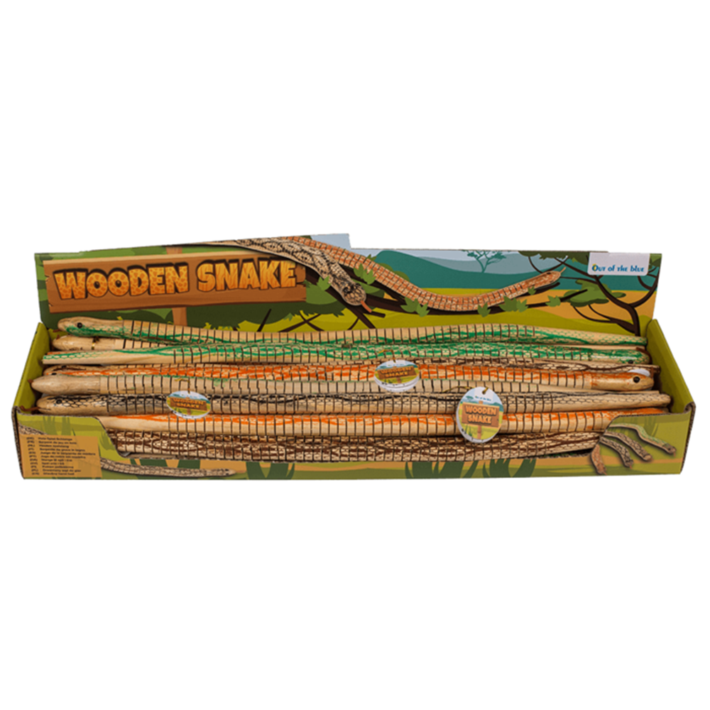 Serpiente de madera Dsp, aprox. 50cm. 4 ejes