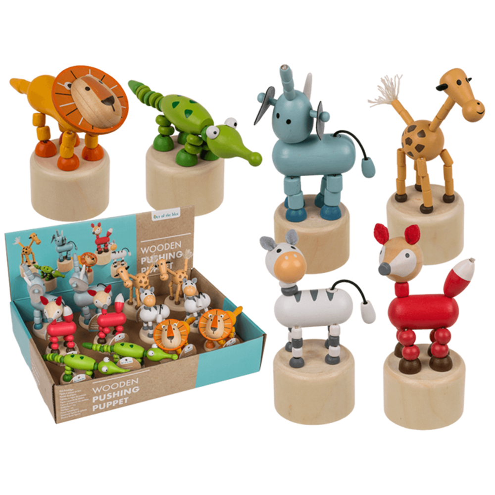 Figuras estampadas en madera dsp, animales. 6 surtidos