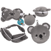 Cuscino da viaggio in peluche per bambini con maschera per gli occhi k