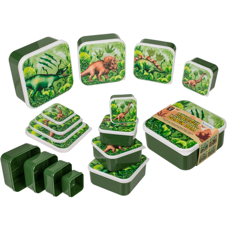 Fiambrera dinosaurio, juego de 4.