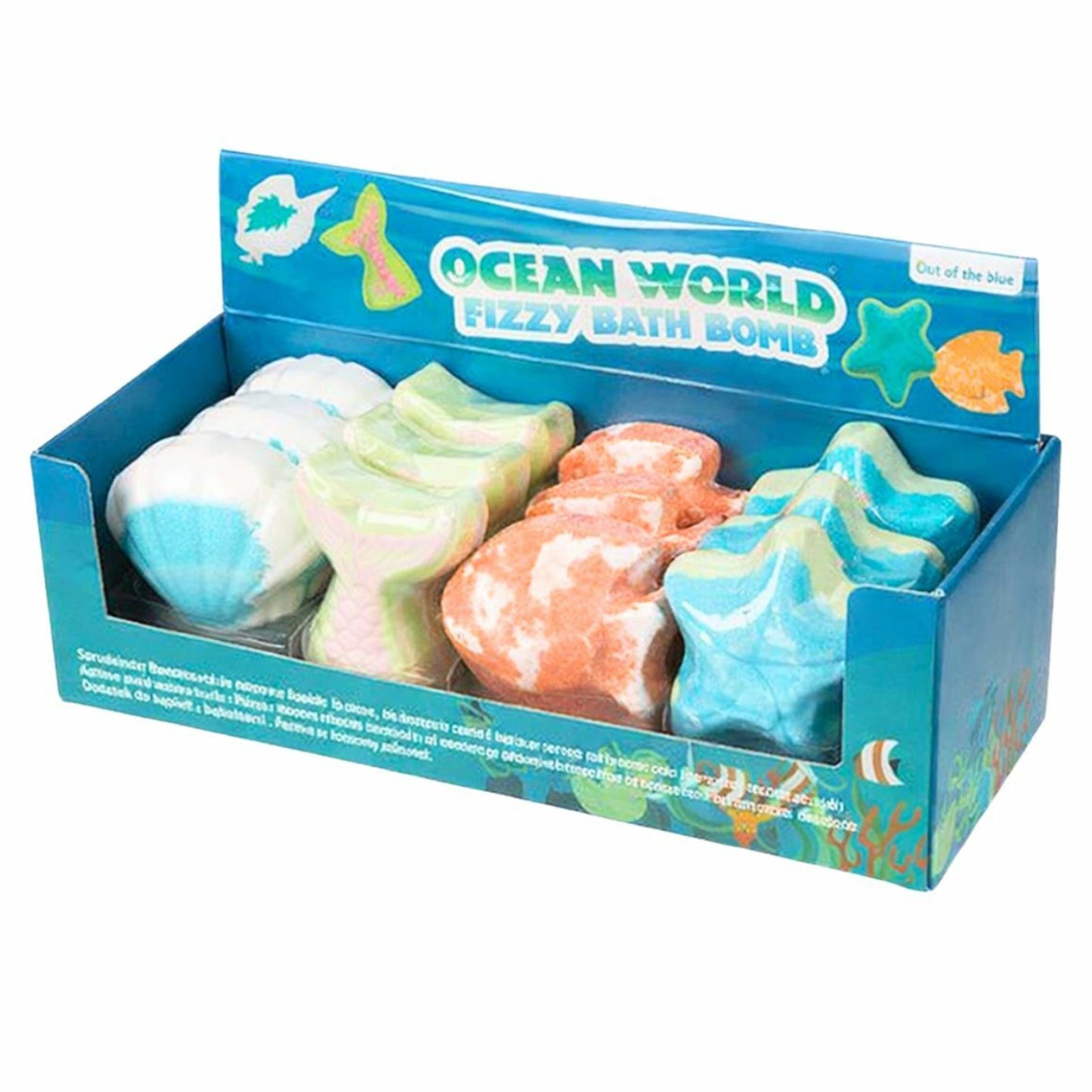 Out of the blue bath bath bomb ocean world 100 gr 4 assorted | 24 pieces