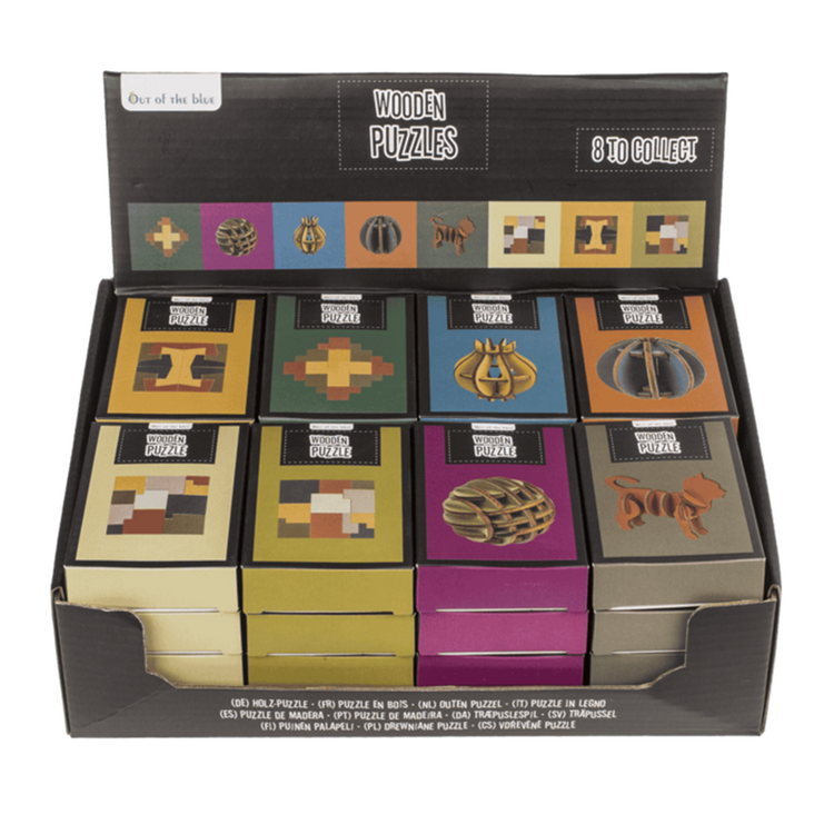 Puzzle in legno Dsp, 8 assortiti in scatola.