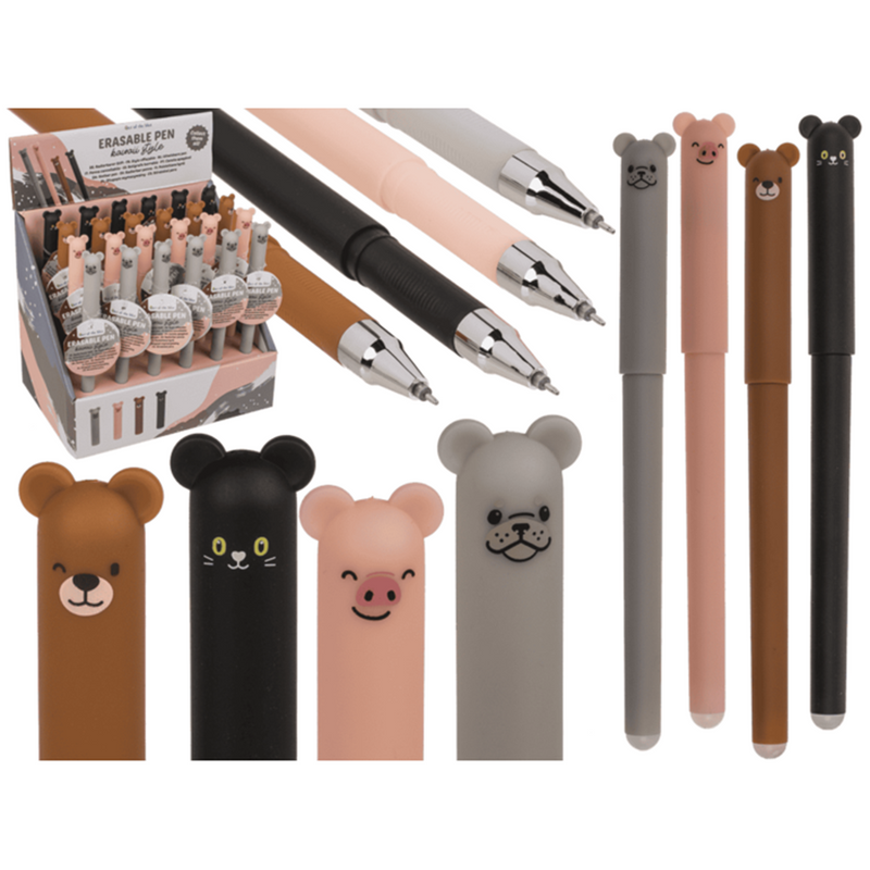 Penna cancellabile Dsp animali, 14 cm. 4 assi