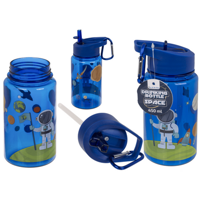 Botella para beber Abi, espacio con pajita. 450ml