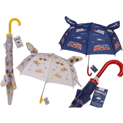 Ombrello per bambini 3D. d: ca. 70 cm. 2 assortiti