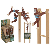 Dsp slingerende aap van hout. 7x2,2x23 c | 12 stuks - afbeelding 1