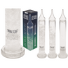 Storm glass 6 x 28 cm in display.