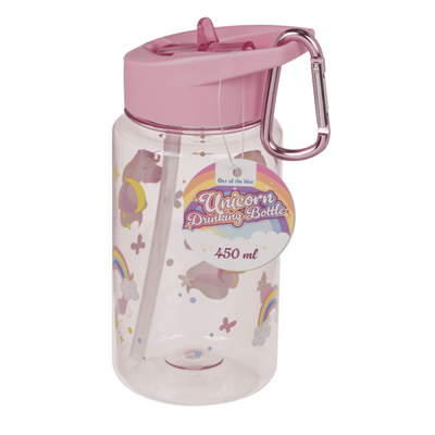 Botella Abi, unicornio con pajita. 450ml