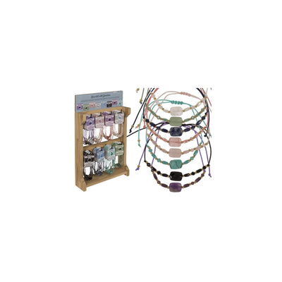 Pulsera de cristal ootb con piedras preciosas.