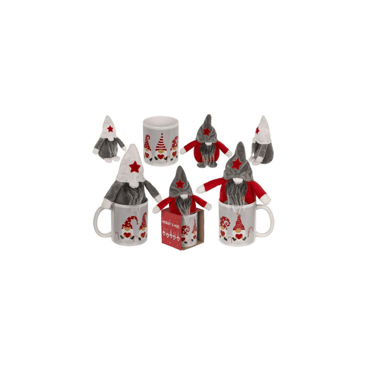 Ootb set de regalo gnomo con taza 350ml 8x9cm