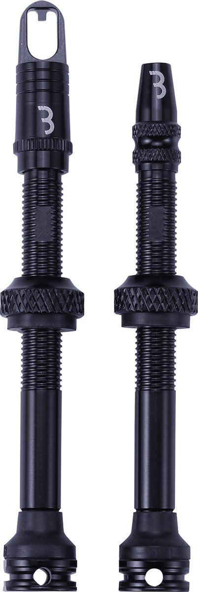Set valvole tubeless da ciclismo Bbb per mtb e bici da corsa - valvola tubeless in alluminio - valvole al - 60 mm - nero - bti-160
