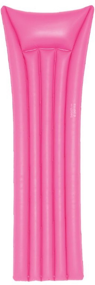 Beach palms - luchtbed - 177 x 67 x 19 cm - roze - suntanner