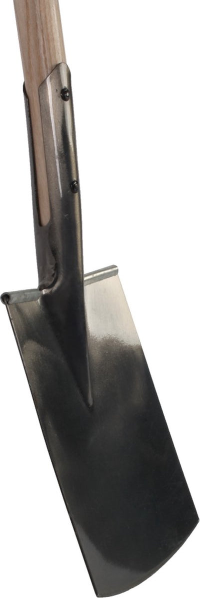 Talen tools - spade - met opstapje - blank gepolijst - essenhouten steel - 90 cm