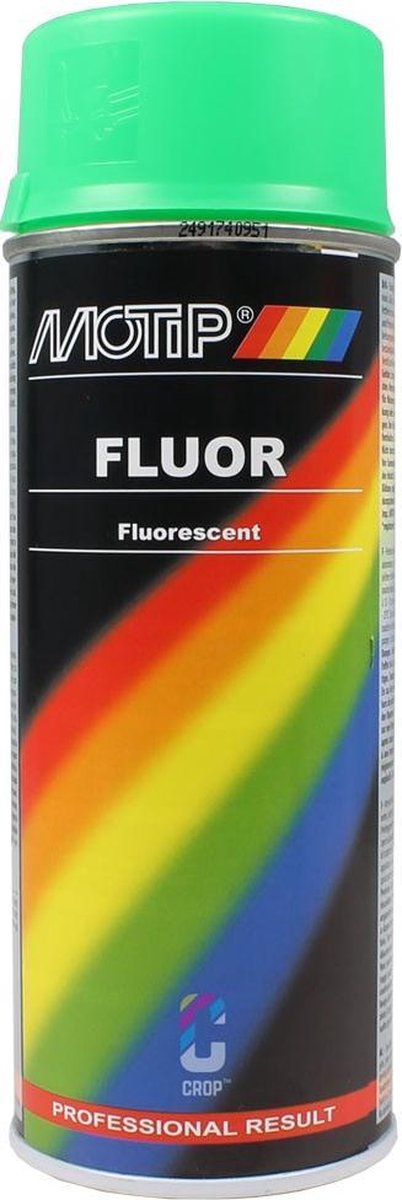 Motip fluor verf groen spuitbus 400ml