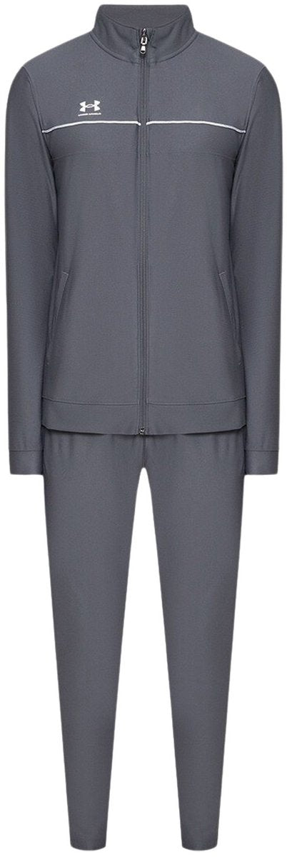 Under Armour UAM Challenger Tracksuit-tuta da uomo grigia - Castlerock - bianca