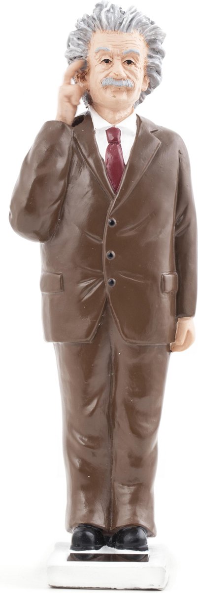 Kikkerland solar powered figure - einstein - 7.5x7x20.5cm - makes a thinking gesture - moving element