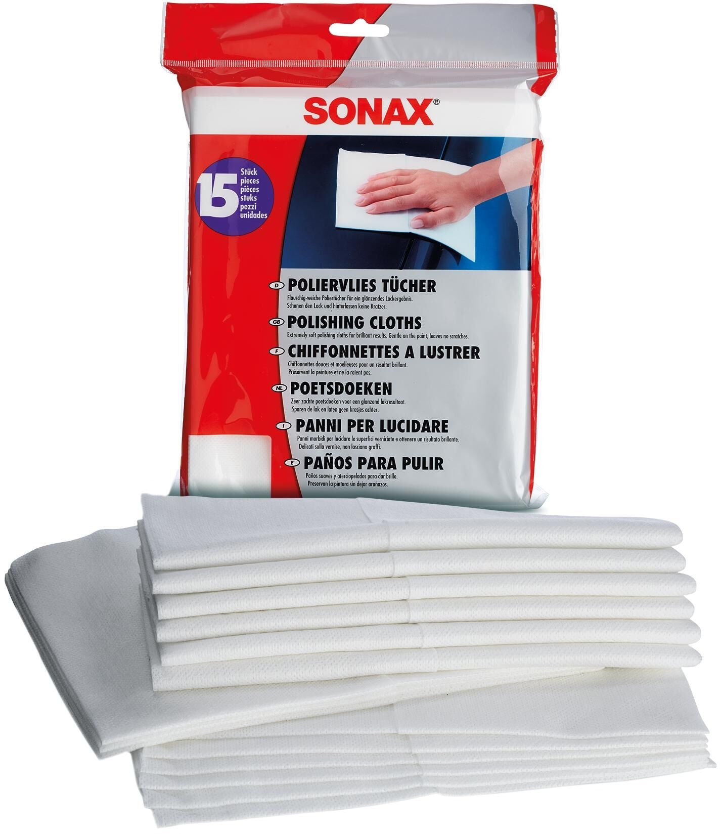 panni di pulizia 20 x 25,7 cm Sintetico bianco 15 pezzi