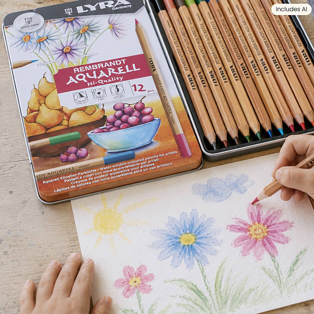 Pencille Aquarel Lyra Rembrandt, vari colori, 12 pezzi 1 scatola