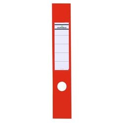 Etichetta autoadesiva con inserto sul dorso in plastica resistente lunga e larga rossa