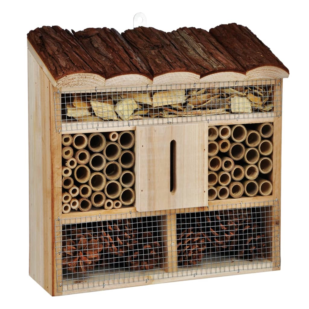 Hola hola insectenhotel 30x9.5x30 cm de madera natural