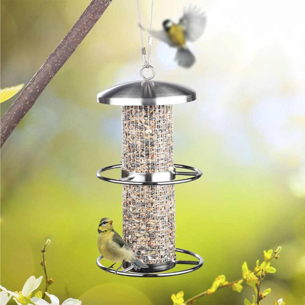 Hola hola hi bird feed huisje colgando 14x27.5 cm de acero inoxidable